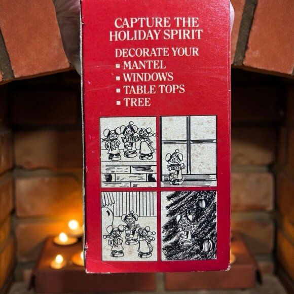 3 Vintage Kitschy Caroling Mice Ornaments in Original Box Christmas Decor - Picture 11 of 11